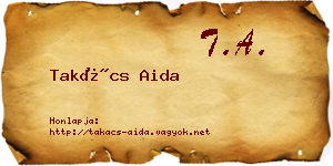 Takács Aida névjegykártya